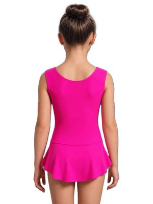 CHERSA RG Leotard w/o rhinestone, Neon Pink  (32-34)*