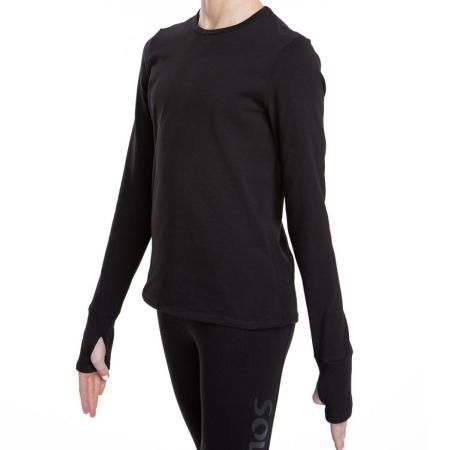 SOLO Cotton longsleeve with thumb hole «Total Black» (34-46)