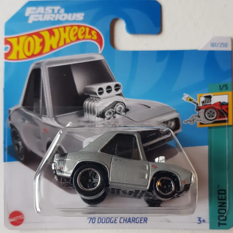Hot Wheels 1970 Dodge Charger - Tooned 1/5 (161/250) Silver Fast and Furious