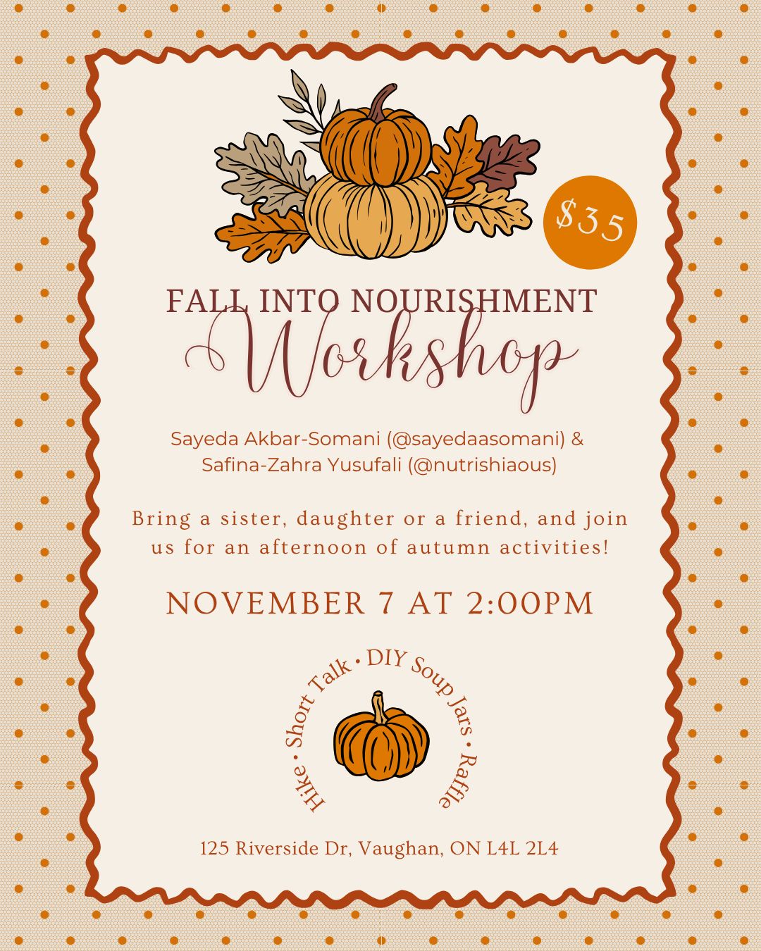 Fall into Nourishment Workshop - November 7, 2026