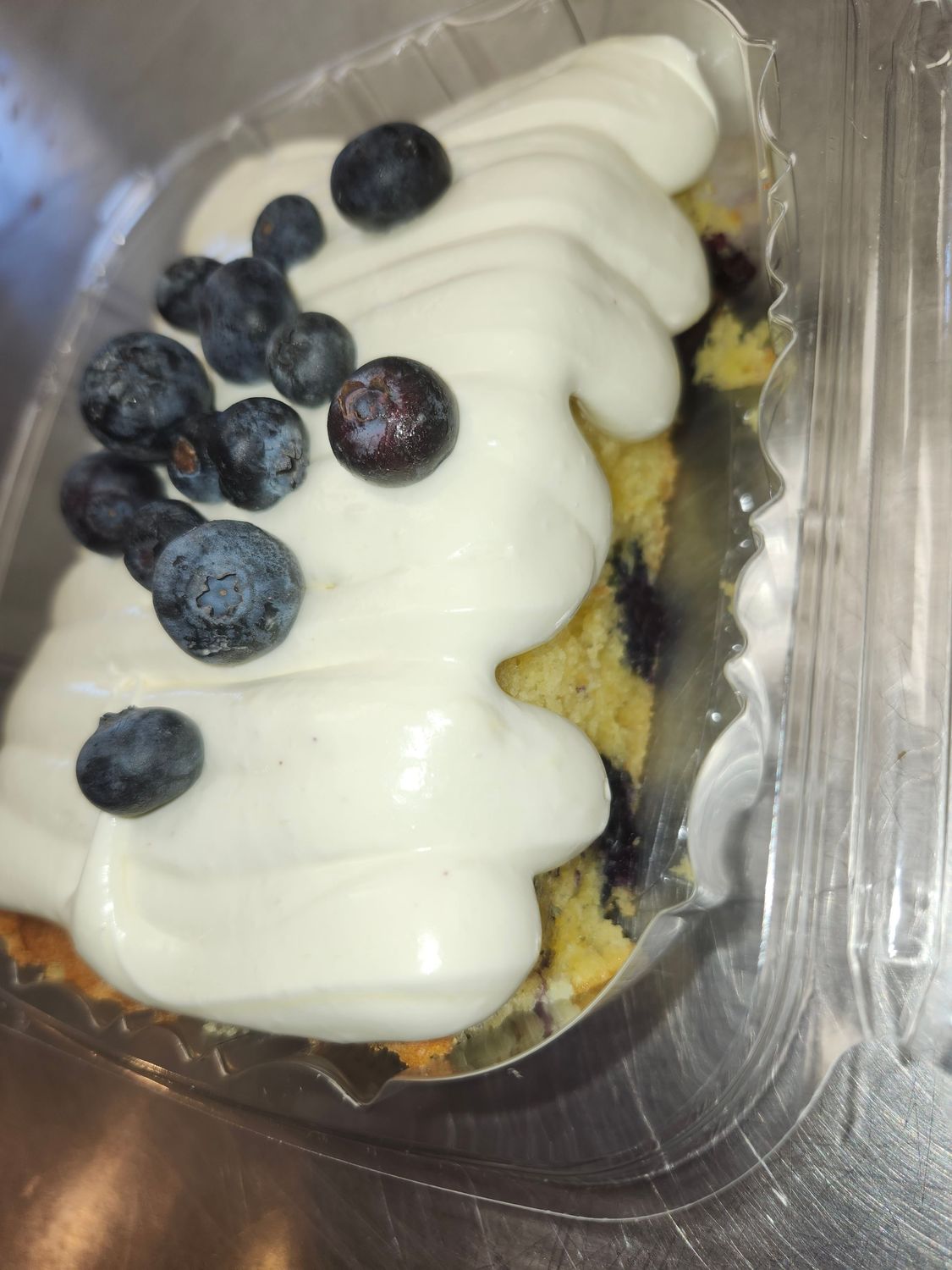 Lemon Blueberry Cake Slice