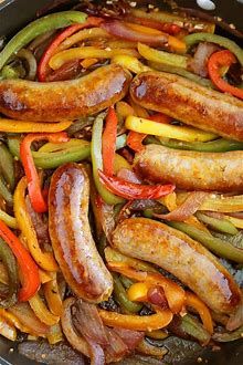 Meats-4 Sausage Links with Peppers and Onions
