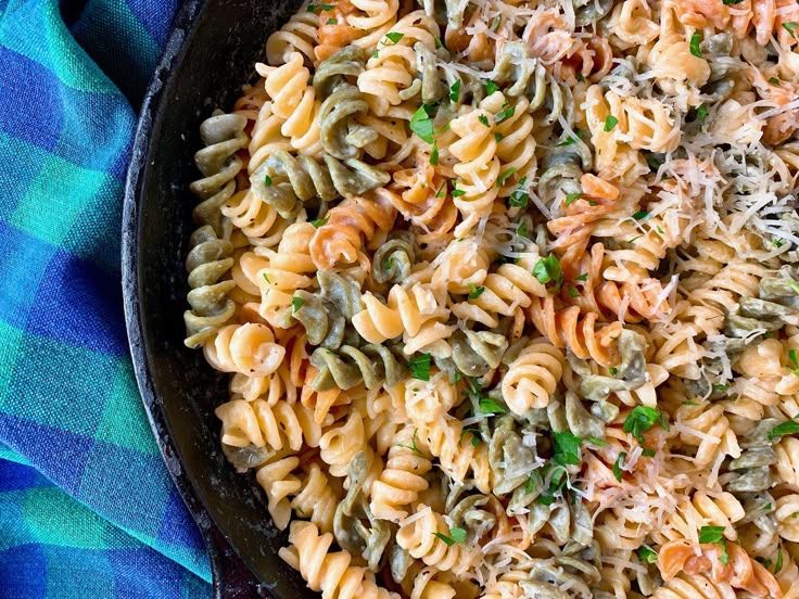 Pasta -Creamy Veggie Tri Color Pasta Bake (V)