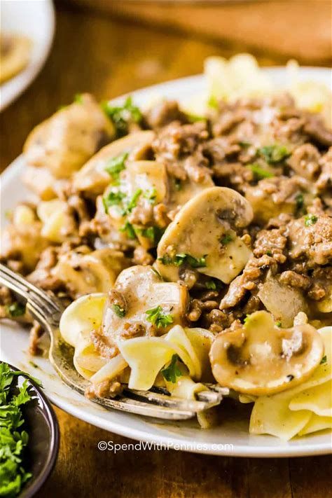 Pasta -Ground Beef Stroganoff