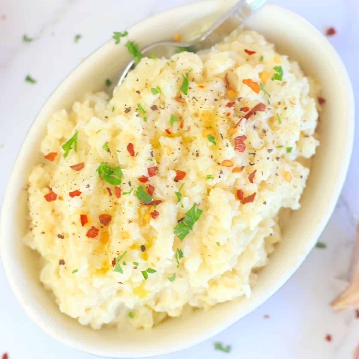 Side-Whipped Parmesan Cauliflower Mash