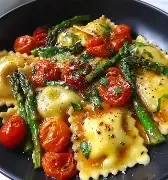 Dinner Tray-Cheese ravioli with mixed veggies(v)