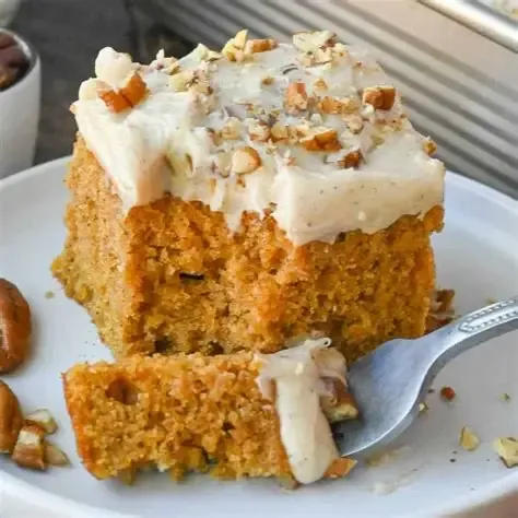 FreshX Bakery::Sweet Potato Cake with Whipped Icing and Pecans