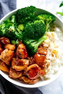 Dinner Tray-chicken teriyaki and broccoli over rice