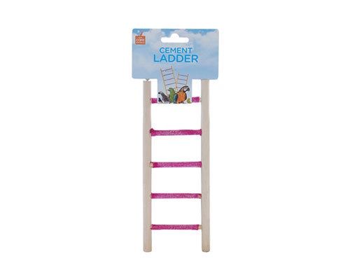 Bird Wooden Ladder Cement/Grit, Size: 5 Step