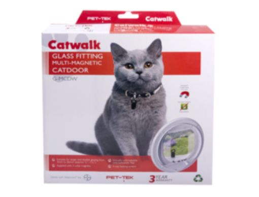 Catwalk Glass Fitting Cat Door Multi Magnet