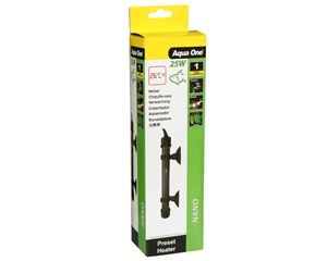 Aqua One 25w Glass Nano Betta Preset 26c Heater 14cm
