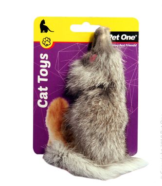 Pet One Cat Toy Mouse 12.5cm Brown