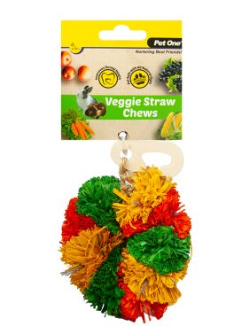 Pet One Veggie Straw Chew Donut Hanging 9cm