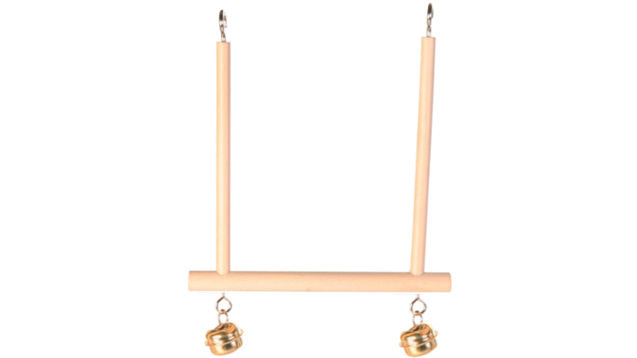 Brooklands Wooden Swing - 2 Bells 12cm