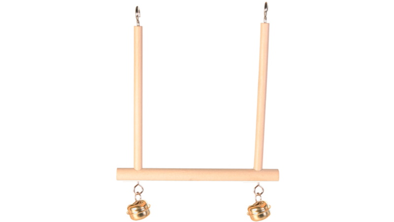 Brooklands Wooden Swing - 2 Bells 12cm