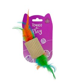 C/Toy Cardboard Roller W/Feather