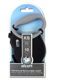 Retractable Lead, Size: XS, Colour: Black