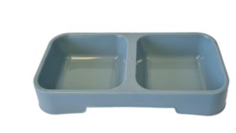Petz Double Diner Cat Bowl Grey