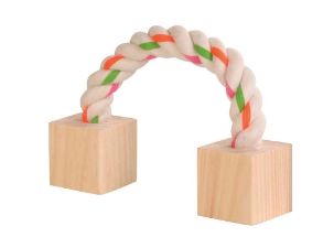 Playing rope with wooden blocks 20cm