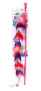 Furry Ball Cat Long Wand - Red (2810)