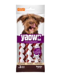 Yaow Chicken &amp; Liver Flavoured Tiwist Braid Treat 60g 3 pk