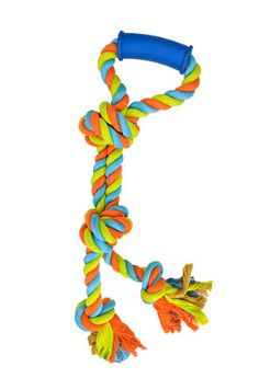 Knots of Fun Rope Tug with Handle 55cm Dog Toy