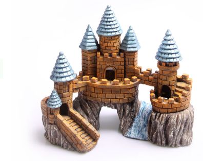 Aqua One Ornament - Castle On The Rock With River Large 32.5x23x27.5cm