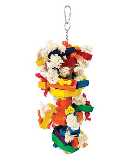 B/Toy Knots N Blocks Preening Toy Medium