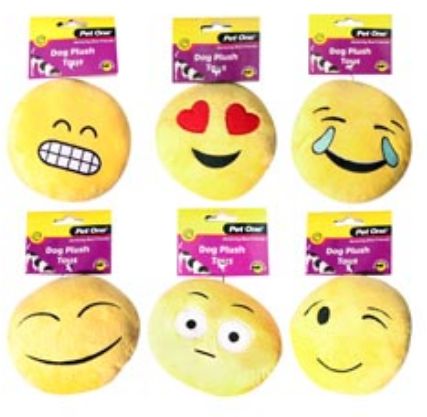 Pet One Dog Toy - Plush Emoji&#39;s