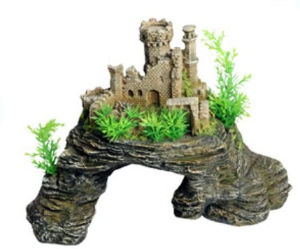 Aqua One Ornament - Castle On Cave Rock 25x15.5x17cmh