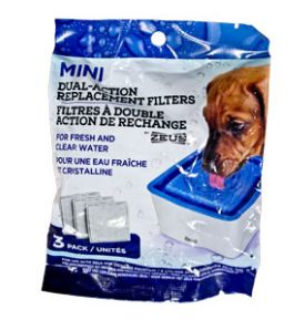 Zeus Mini Dog Fountain Replacement Filters 3 pack