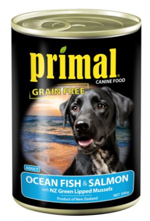 Primal Dog Food Ocean Fish, Salmon &amp; Vegetable 390g