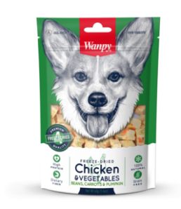 Wanpy Freeze Dried Chicken &amp; Vegetables Dog Treat 40g