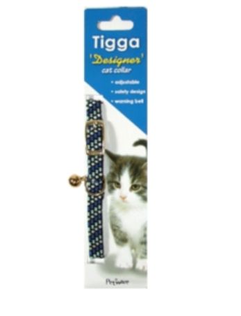 Tigga Mix Reflect Cat Collar Black Mix