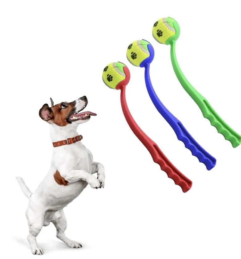 Tennis Ball with Throw Short Stick