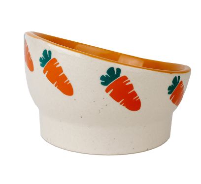 Pipsqueak Bowl Ceramic Ergonomic Carrot 11.5cm