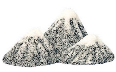 Aqua One Ornament Snow Topped Mountains, Size: Large