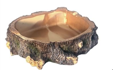 Aqua World Reptile Resin Wood Bowl Style 1, Size: small