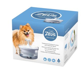 Zeus Fresh &amp; Clear Fountain with Waterfall Spout 1.5L