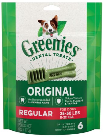 Greenies Org Regular Dental Chew 170g 6pc