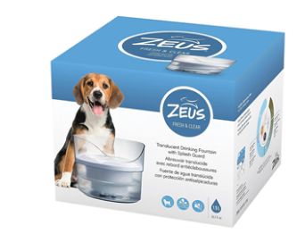 Zeus Fresh &amp; Clear Fountain with Splash Guard 1.5L
