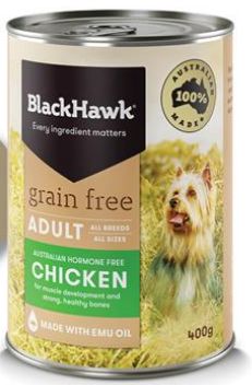 BLACK HAWK ADULT GRAIN FREE WET DOG FOOD CHICKEN 400G