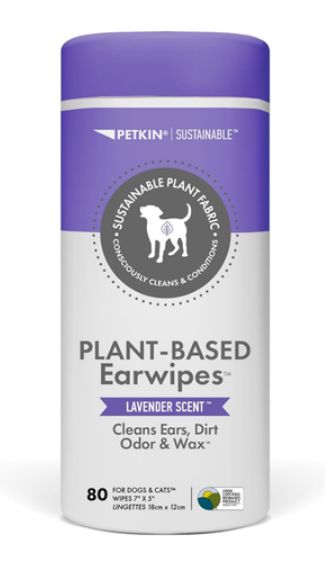 Petkin Plant Based Ear Wipes Lavender 80pk