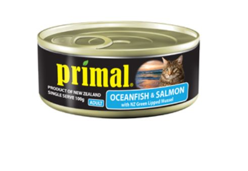 Primal Cat Food Ocean Fish, Salmon &amp; Vegetable 100g