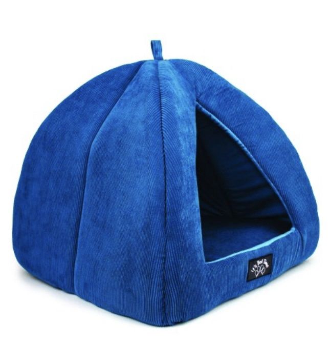 Bed IBT Igloo Strip Velvet Blue Large