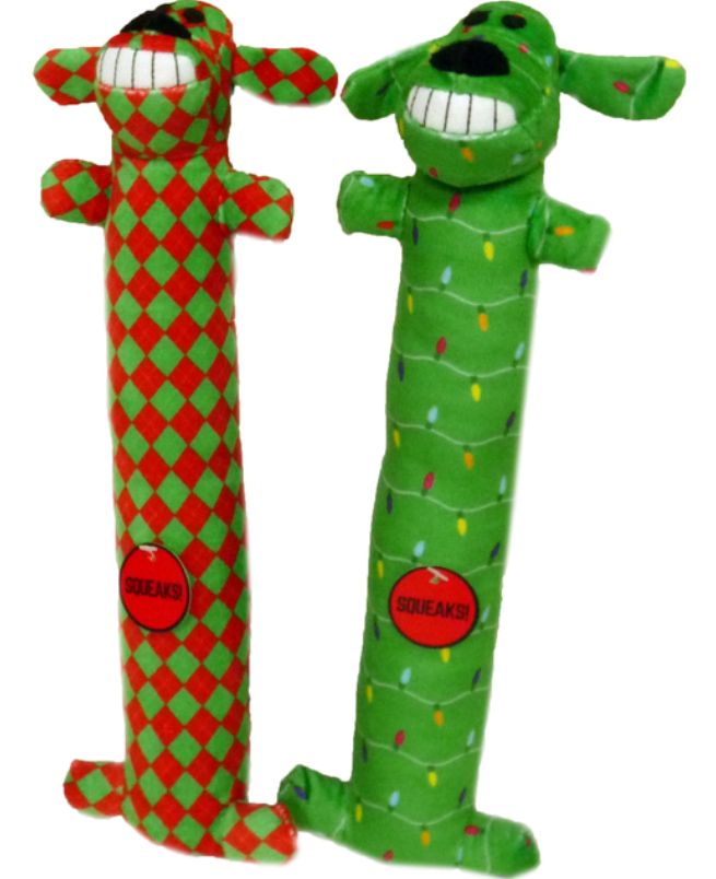Xmas Loofa Dog with Print 30cm