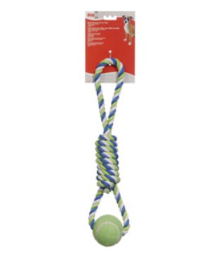 Dogit Rope Toy Tennis Ball 61cm