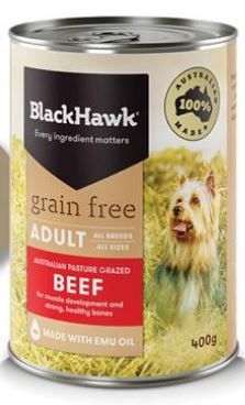 Black Hawk Adult Grain Free Wet Dog Food Beef 400g
