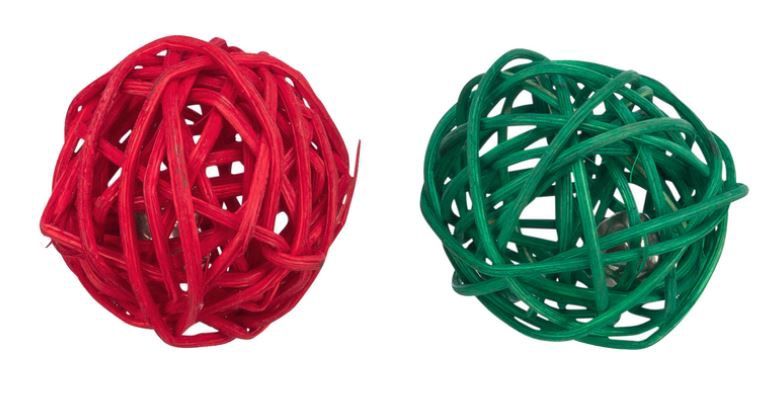Xmas Ball with Bell 4cm - 2pk