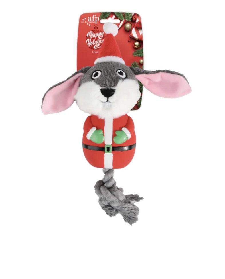 AFP Christmas Latex Rope Buddy Bunny